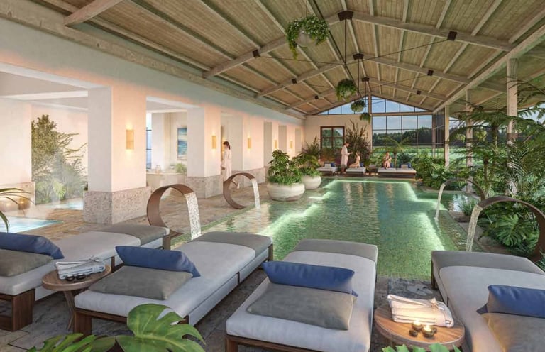 Spa con alberca interior en Valle de los Encinos